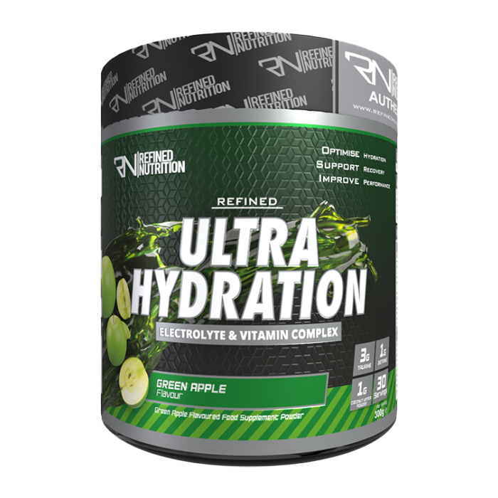 Refined Nutrition Ultra Hydration 300g Green Apple front-facing tub